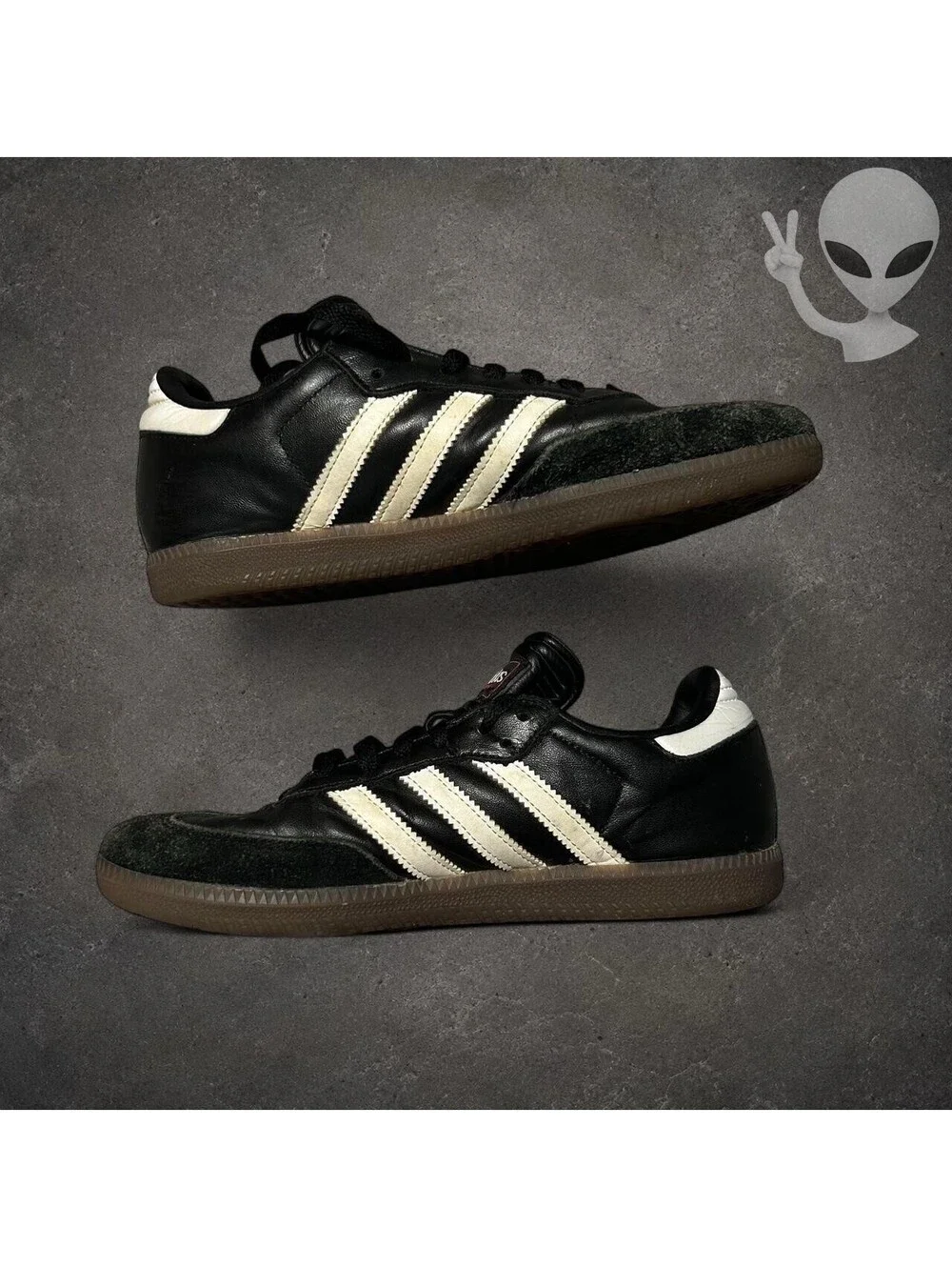 adidas Samba OG Core Black Cloud White Gum Womens US 7.5 B75807